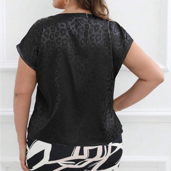 Luxe Plus Size Satin Work Office Top Blouse Shirt - Picture 12 of 16